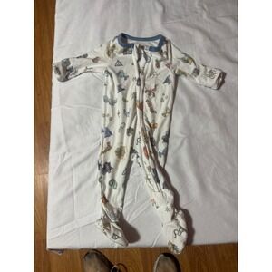 Copper Pearl Harry Potter Wizarding World Footed Sleeper Newborn White Blue Zip
